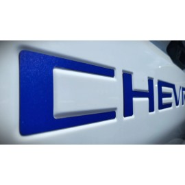 AUTOCARIMAGE RAISED TAILGATE LETTERS for SILVERADO 2019 - 2025 matte finish Sky Blue
