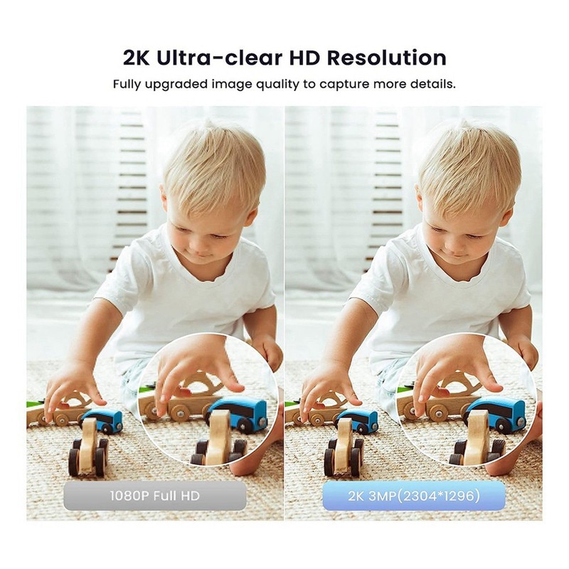 Byttlerom WiFi Camera 2K, Indoor Home Security Cameras for Baby/Older/Dog/Pet