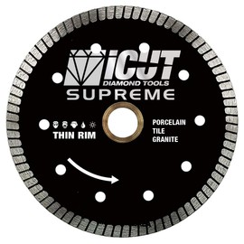 2 Pack 4-Inch Thin Rim Turbo Diamond Blade - Reinforced on both sides For Cutting Ceramic Tile, Tile and Porcelain Tile