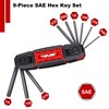 Topline 25-Piece Folding Allen Wrench Set, SAE, Metric, Torx Hex