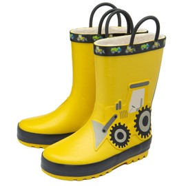 NorthSole Kids Wellies Boys & Girls Childrens Rubber Wellington Boots - Tractor - UK 11