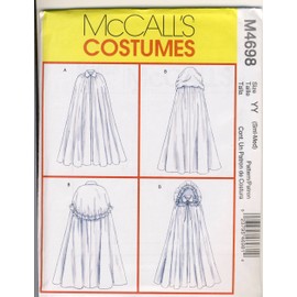 McCall's Costumes Sewing Pattern 4698 - Use to Make - Misses' Capes - Renaissance Style - Sizes Small and Medium