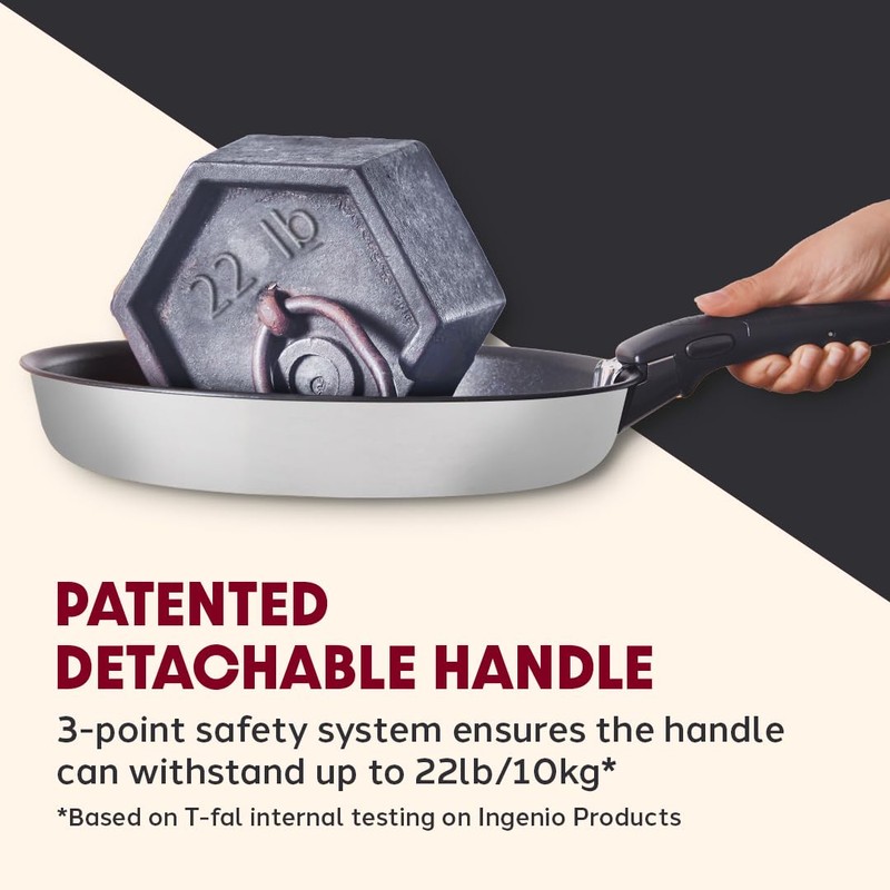 T-fal Ingenio Expertise Stainless Steel Cookware Set 4 Piece, Induction,