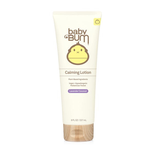 Baby Bum Calming Lotion | Moisturizing Baby Body Lotion for Sensitive Skin with Shea and Cocoa Butter| Lavender Coconut Fragrance| Gluten Free and Vegan | 8 FL OZ