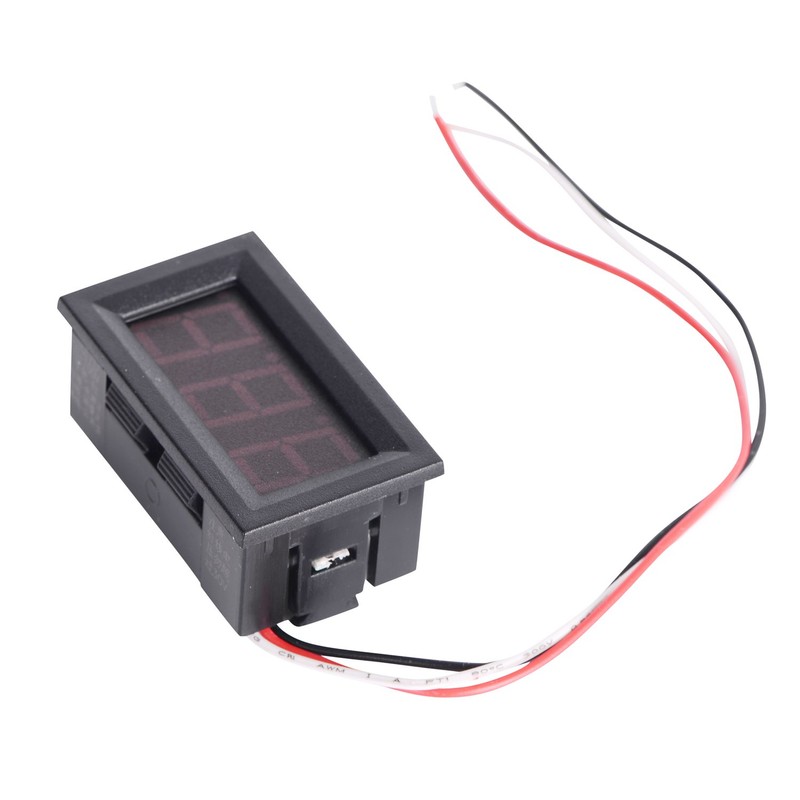 VKLSVAN 2-Piece Set 0.56" 3-Wire DC0-100V Red LED Digital Voltage