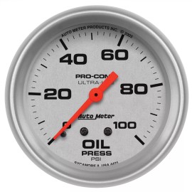 AutoMeter 4421 Ultra-Lite Oil pressure Gauge 2-5/8 in., Mechanical