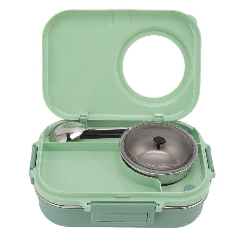 Thermal Lunch Box 1100ml Double Layer 3 Grid Design 304