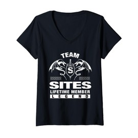 Womens Team SITES - Lifetime Member Gifts V-Neck T-Shirt