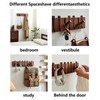 Tlongxia【Beech-6 Hooks Wall Mounted Coat RackHooks Piano Key Hangers Natural