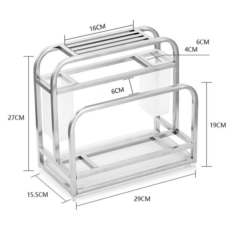 AIYoo Cutting Boards Knife Organizer with Hooks/Stainless Steel Kitchen Utensils