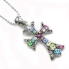 Soulbreezecollection Retro Design Multicolor Christian Cross Necklace Pendant Charm Ball