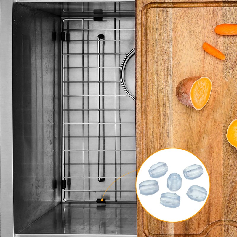 sourcing map Kitchen Sink Rack Feet 4mm ID x 13mm