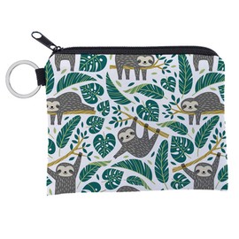 1PC Sloth Coin Purse Printing Animal Wallet Cartoon Change Pouch with Zipper Design for Little Boy Girls