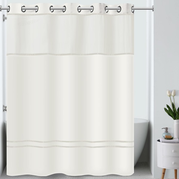 Hookless It's A Snap! Escape Shower Curtain, 3-in-1 Shower Curtain