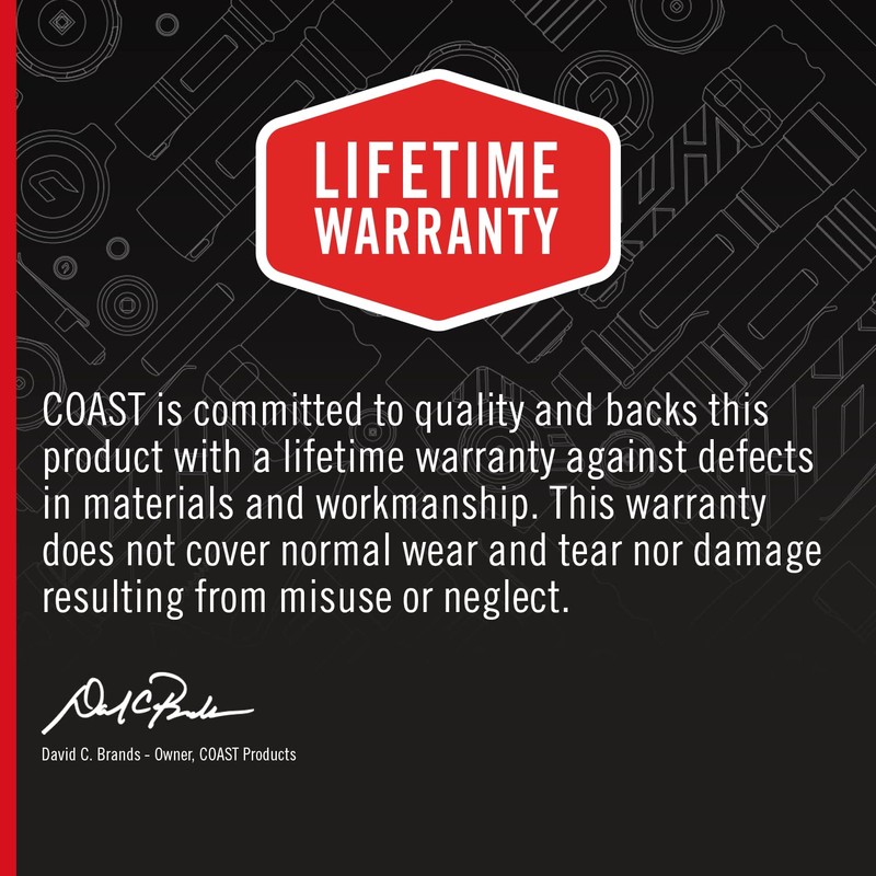 Coast KL10 100 Lumen LED Keychain Light, Pocket Sized, Black