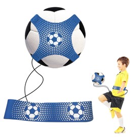 Fußball Kick Throw Trainer Trainingsgeräte - Einstellbare Tritttrainer für Fussball, Solo Trainingshilfe mit dehnbarem Band, Verstellbarer Elastische Gurte 6-18 Füße, Passend für Bälle Größen 3, 4, 5