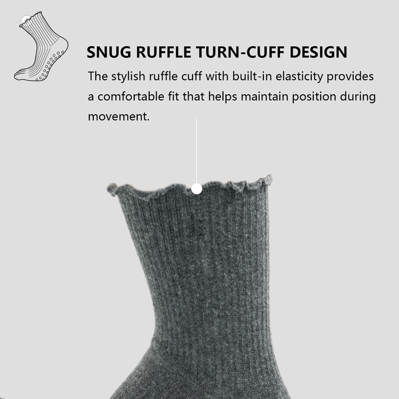 Non-Slip Toe Yoga Socks for Women - 2 Pairs Grippy
