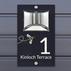 Custom Signs Solar Illuminated Modern Anthracite House Number Sign 24cm
