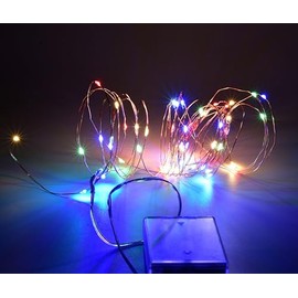 Karlling Multi-Color Fairy Lights Battery Operated, 16Ft 50 LED Copper Wire String Lights with Timer, 8 Modes for Bedroom Mason Jars Wedding Christmas Decor(Multi-Color,1 Pack)