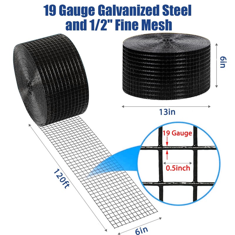FUTRPOW Critter Guard for Solar Panels,6in x120ft Solar Panel Bird