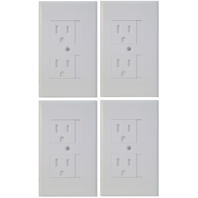 4 Pack Mommy's Helper Safe Plate Sliding Safety Outlet Cover