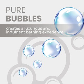 Luxury Unscented Foaming Bath - Natural Fragrance-Free Bubble Bath with Aloe Vera and Epsom Salt - Pure Bubbles Scent (Unscented), 33.8 fl oz / 1L