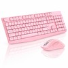 Wireless Keyboard and Mouse Combo, 2.4G Full Size Ergonomic Keyboard