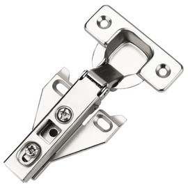 Probrico 6 Pairs（12 Pack） Kitchen Cabinet Hinges for Face Frame Cabinet, Concealed Cabinet Hinges Brushed Satin Nickel with Mounting Screws
