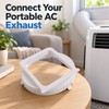 Portable Air Conditioner Exhaust Hose Adapter – White Square-to-Round Connector
