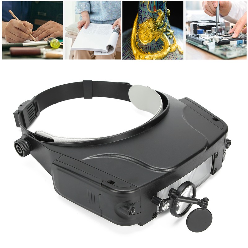 1.5X 3X 9.5X 11X Head Wearing Magnifier Multi Functional LED