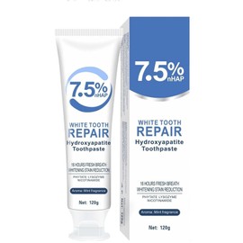 Hydroxyapatite Toothpaste 7.5% UK: Enamel Repair & Sensitivity Relief | Fluoride-Free Formula for Stronger Teeth | Fresh Mint Flavour, Breath Freshener | Healthier Gums & Oral