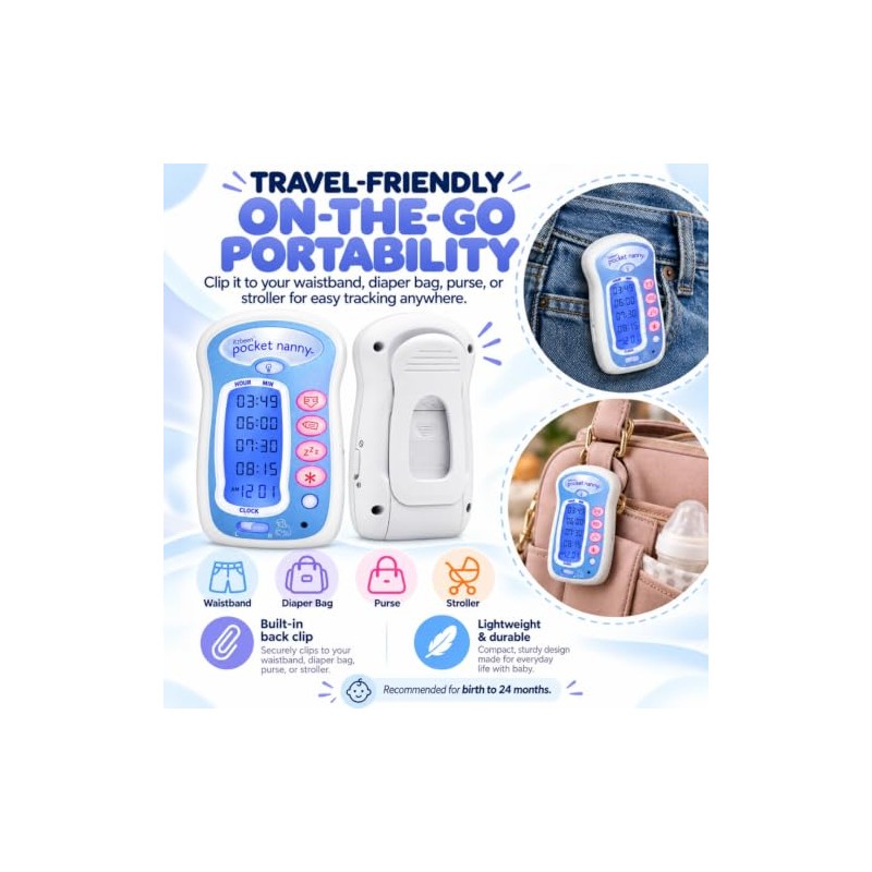 Itzbeen Pocket Nanny - Temporizador de Cuidado del bebé (Ronda