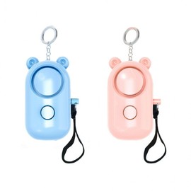 Bear Design Emergency Personal Alarm for Children, Women & Seniors Bear Alarm (Blue) 2ea