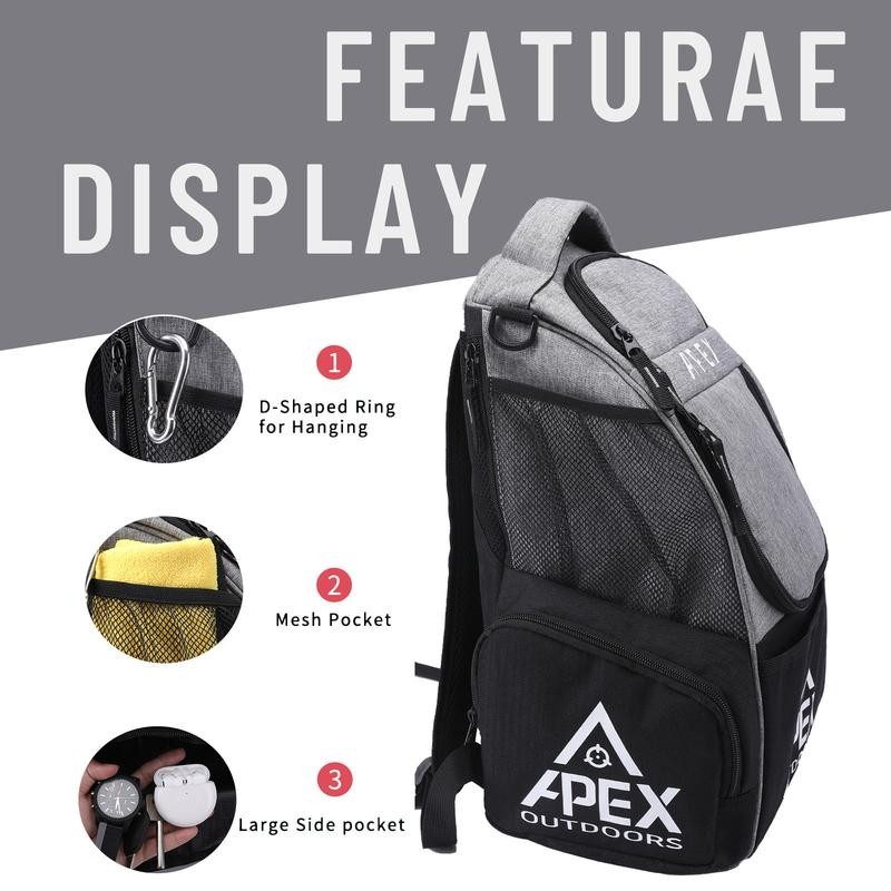 Apex Outdoors Disc Golf Bag, Disc Golf Backpack with 20+