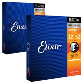 Elixir Nanoweb 12152 Elektrogitarre 12-52 (, 2 Packungen)