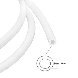 Aiqeer 2 Metre 3D Printer PTFE Teflon Tube, ID 2.0 mm/OD 4.0 mm, 3D Printer PTFE Teflon Hose