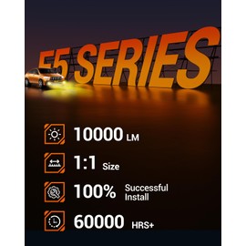 SEALIGHT H11 LED Fog Light Bulbs Yellow, 600% Brightness 10000LM H8 H9 H16 Fog lamp Lights or Daytime Running Lamp, 3000K Golden Yellow, Pack of 2