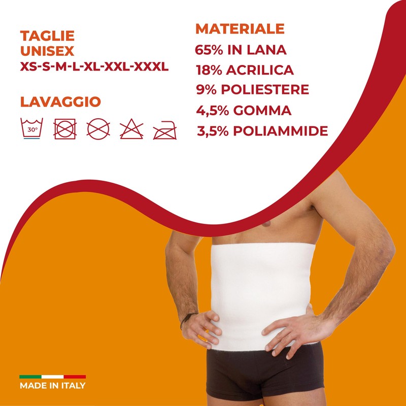 Leedya 65% Wool Abdominal Warmer Warmer for Women Men Winter