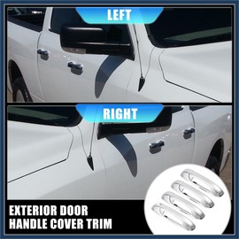 INFINAUTO 4pcs Chrome Plated ABS Exterior Side Door Handle Cover Trim for Dodge for Ram 1500 2500 3500 2002-2008 Silver Tone Outer Door Handle Cover Decoration Stylish Design