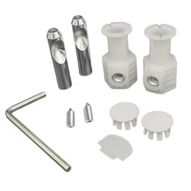 1 Pair Toilet Fixing Kit Universal Back to Wall Toilet Fixing Bolts Kits for Wall Hung Toilet, Toilet Lid Screws Top Fixing Hinges Bathroom Repair Fixings Bracket and Screws for Floor Bathroom Toilet
