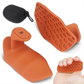 Anti-Slip Weight Grip, Ergonomic Silicone Workout Grips, Gym Grips for Weight Lifting, Gym, Training, Pull-Ups, Dumbbells and Barbells, for Women Men (Brown)