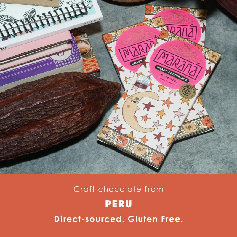 Maraná Chocolate Cusco 50% Milk Chocolate 3 Pack - Organic