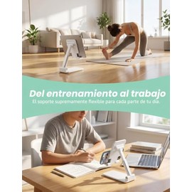 Soporte para teléfono celular, soporte de teléfono celular ajustable en ángulo con almohadilla de silicona para escritorio, soporte de teléfono móvil 