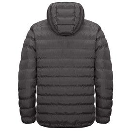 Little Donkey Andy Men's Down Jacket Windproof Warm Insulated Coat for Ski Snowboard Outdoor Steel Grey Heather XXL