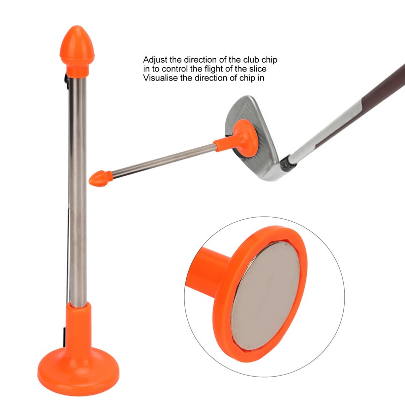 Golf Cutting Direction Indicator Orange 2 Sections Telescopic Golf Alignment