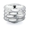 Indian Idli 4 Plates Stainless Steel Idli Stand (12 idly