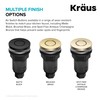 KRAUS Flat-Top Garbage Disposal Air Switch Button in Brushed Brass,