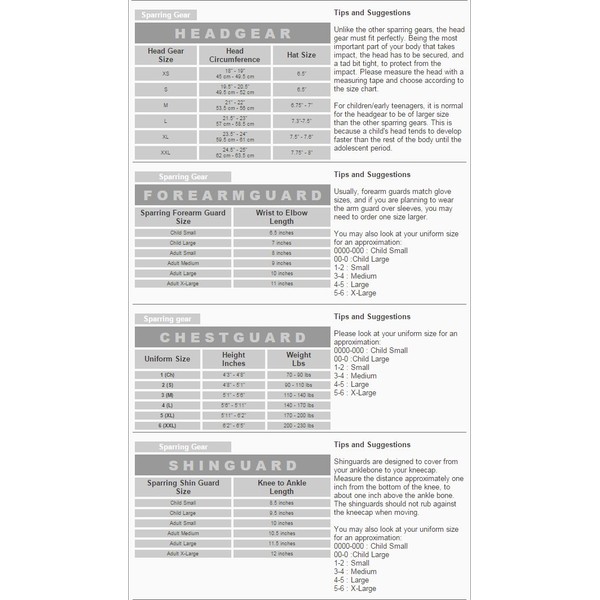 Pine Tree Complete Cloth Martial Arts Sparring Gear Set with