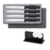 RADA 4-Piece Utility Knife Set Black Handled Steak Knives with