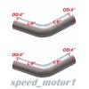 Blitech Racing 2PCS Aluminized 45 Degree Elbow 4"ODx 9" Arms